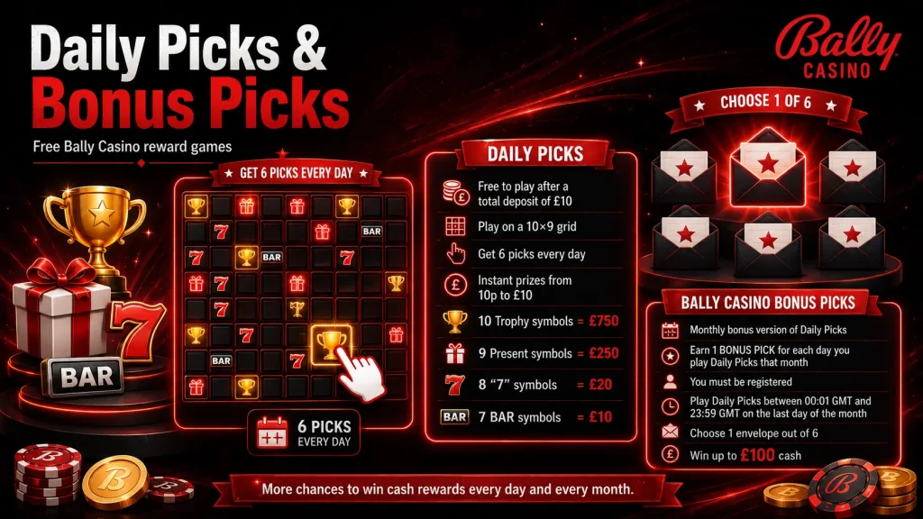 Bally Casino Bonus Picks and Daily Picks