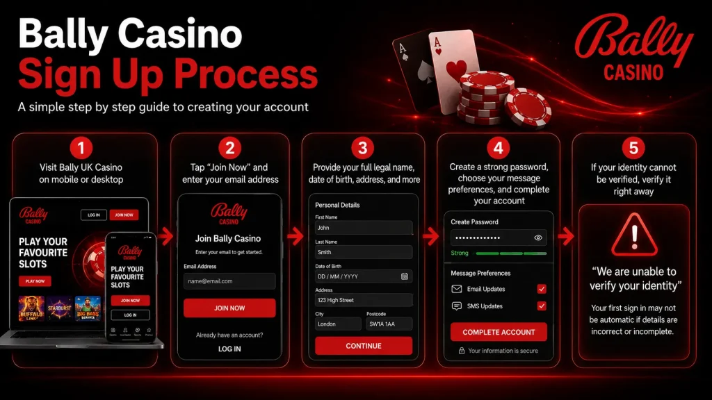 Bally Casino Sign-Up Process
