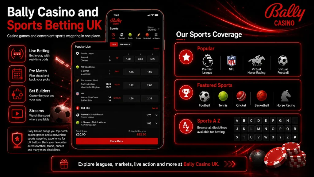 Bally Casino Sports Betting in UK